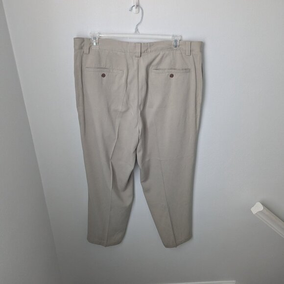 Tommy Bahama Men's 100% Silk Relaxed Fit Tan Trousers, 40 - Picture 3 of 5